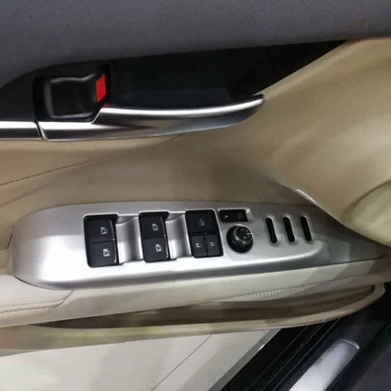 Хромированный подлокотник для двери и окон Защитная панель переключателя Toyota Camry