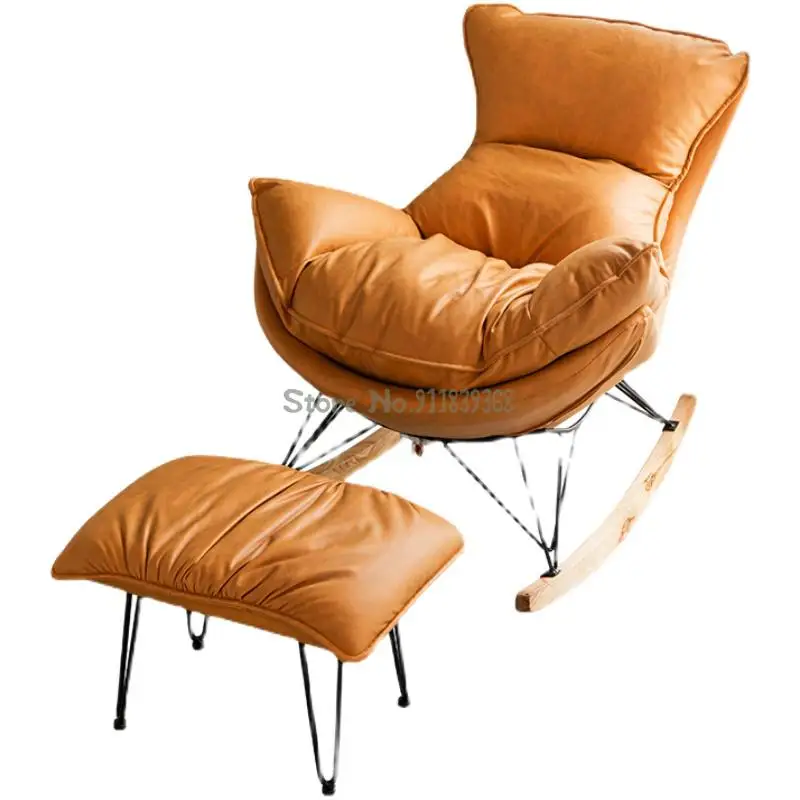 Кресло качалка в скандинавском стиле легкое кресло с улиткой для взрослых