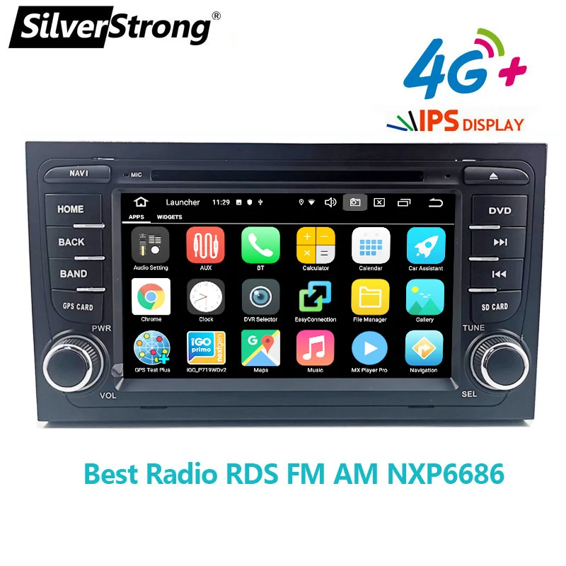 

7-дюймовый Android 10, автомобильный радиоприемник DVD,A4 радио GPS, мультимедийный плеер для Audi A4/RS4/EXEO Авторадио, головное устройство, Carplay 1080p DVR опци...