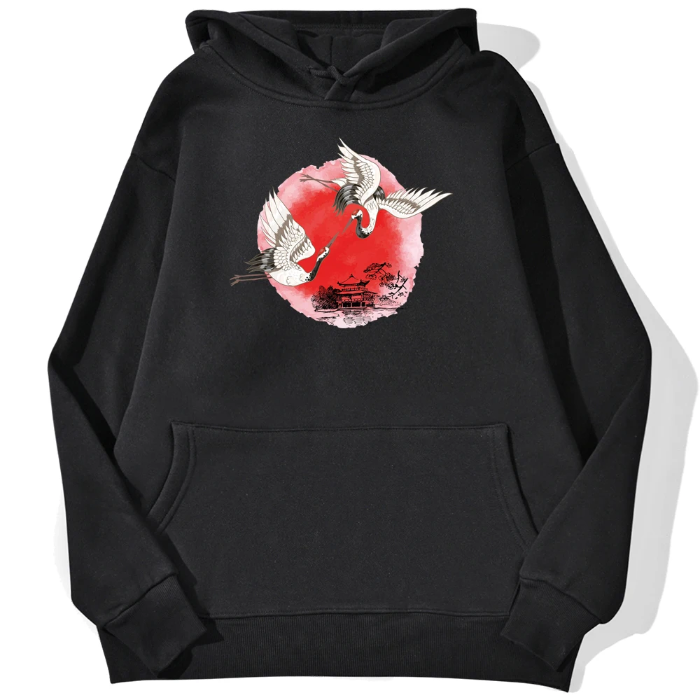

Two Cranes Harajuku Style Printing Hoody Women Casual Sport Hoodie Cool Skin Friendly Hoodies Hot Sale Loose Streetwear Female
