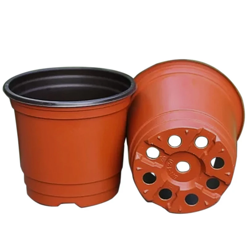 

10Pcs Plant Flower Pots Plastic Two-tone Flowerpot Soft Flowers Nursery Seeds Storage Pots Container Garden Supplies Decoration