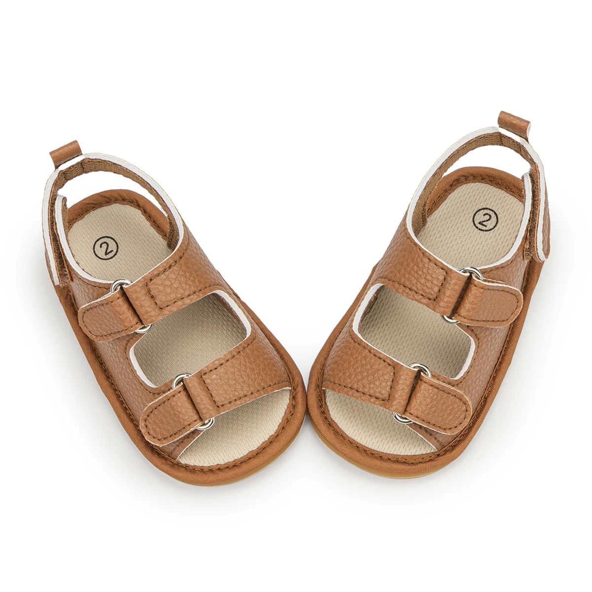 Сандалии из ПУ кожи для мальчиков 0-18 месяцев Нескользящие парусиновые модные