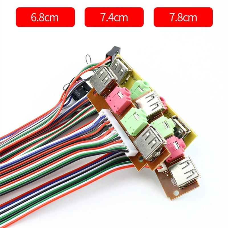 7 4 см 65 ПК Компьютерные кабели и разъемы Чехол передняя панель USB/аудио Передняя