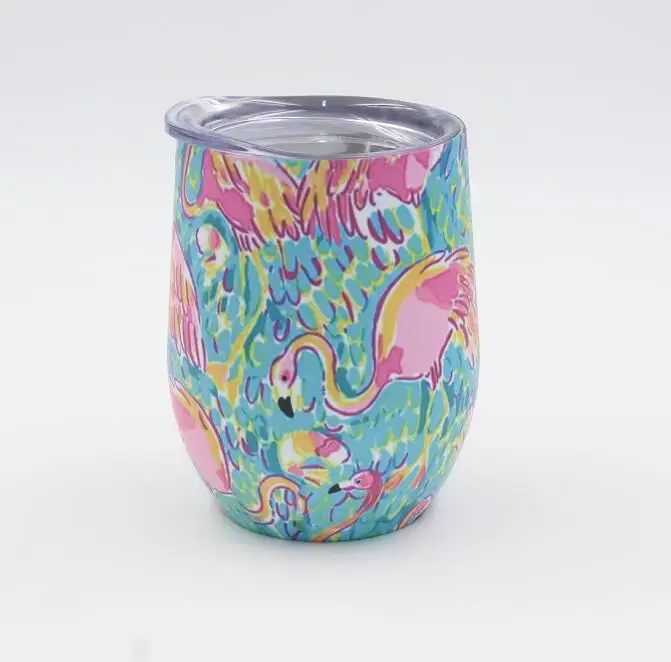 20 цветов дизайн Фламинго 12 унций вино стакан 9 яйцо чашки вина стекло двойными
