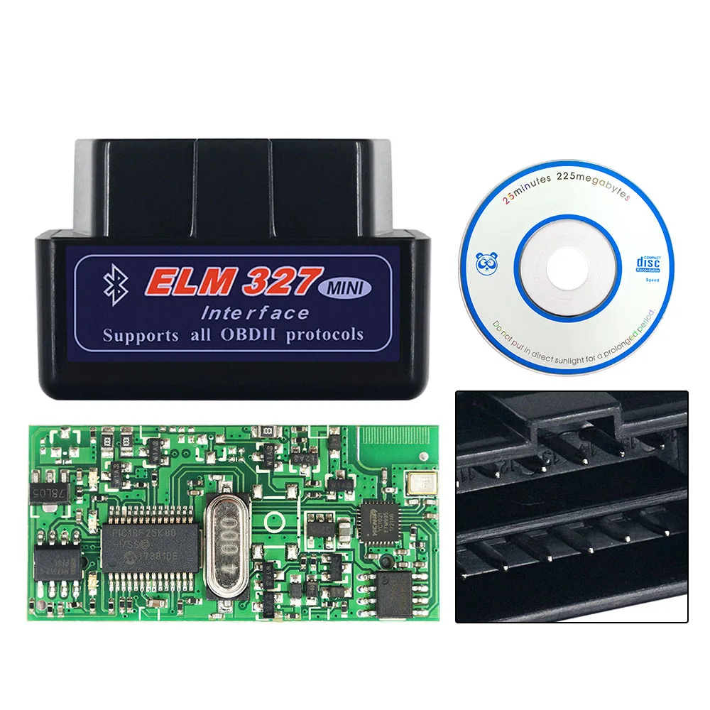 1 Layer PCB Black elm327 Pic18f25k80 Bluetooth V1.5 автоматический сканер 2 слоя Pcb Elm 327 25k80 Obdii диагностический сканер аппаратное обеспечение 1,5 Andorid Pc - Цвет: 1 Layer PCB Black