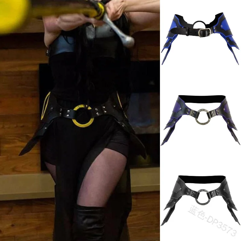 Ремень кожаный мужской/женский аксессуар для косплея в средневековом стиле