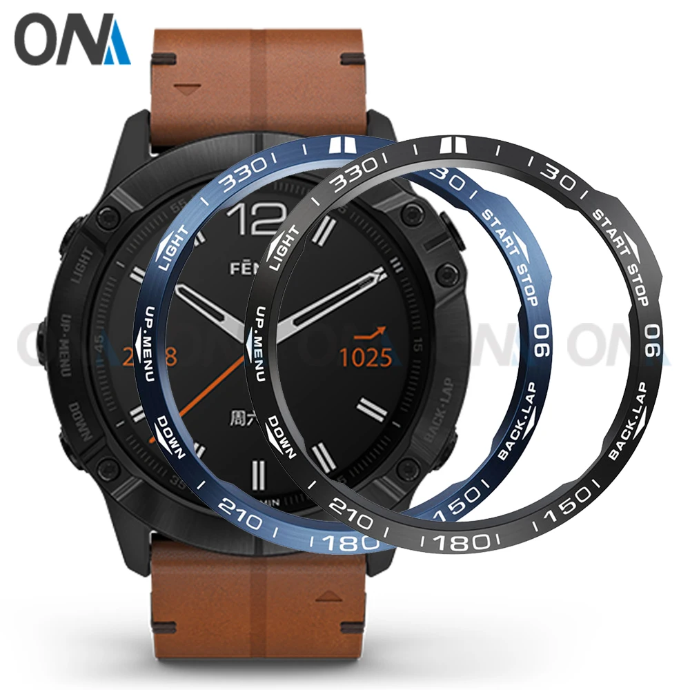 Металлическая рамка для Garmin Fenix 6 6X Pro сапфировое кольцо Защитная крышка 3 HR 5 5X Plus