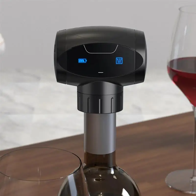 

Electric Wine Stopper Battery Powered LED Light Automatic Red Wine Air Pumping Keep Fresh Vaccum Sealer Bottle Stopper Bar Tools