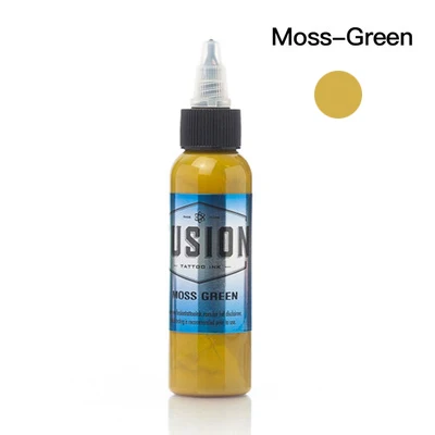moss green Набор чернил татуировки пигмент краска для татуау пигмент tintas para labios краска для татуировока пигменты цвет татуировки - Цвет: moss green