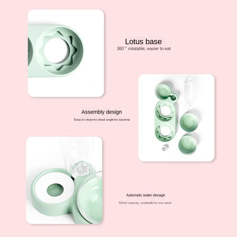 Новые Домашние питомцы собаки кошки с двумя чашами Еда воды фидерный Контейнер