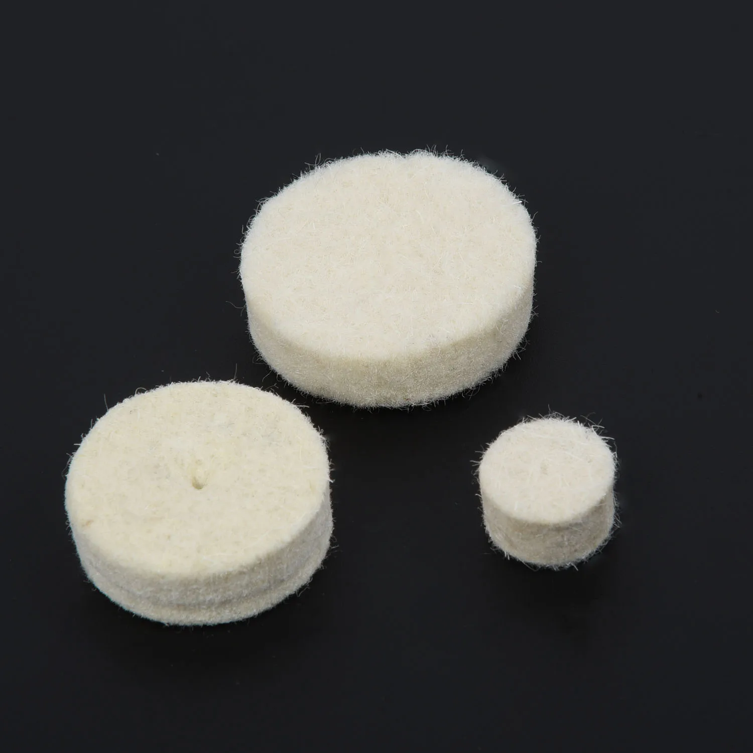 

30*Wool Felt Polishing Buffing Round Wheel Tool+ 3pcs Rotary Tool Shank