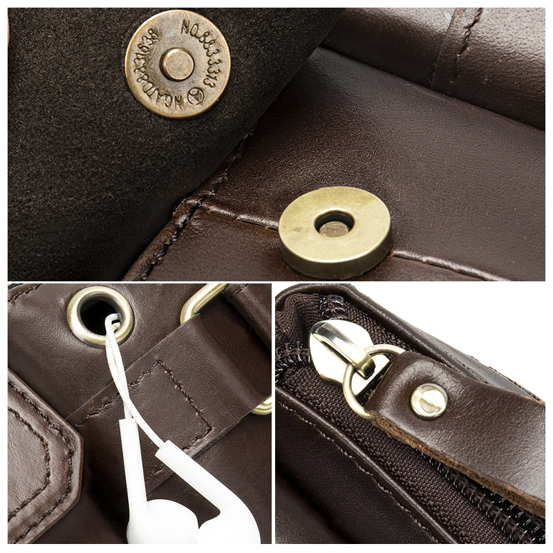 Сумка на пояс WESTAL мужская из натуральной кожи забавная многофункциональная