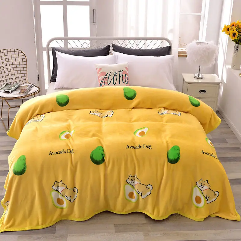 

Flannel Thin Blanket Sheets Coral Fleece Blanket Summer Air Conditioning Thin Napping Blanket Winter Thickening Warm Bed Blanket