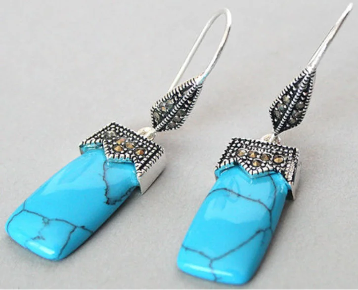 Модные ювелирные изделия, серьги из натурального камня 925 и макасита, 2 дюйма, натуральная роскошь, свадебные ювелирные изделия для девушек, натуральная роскошь, свадебные ювелирные изделия для девушек