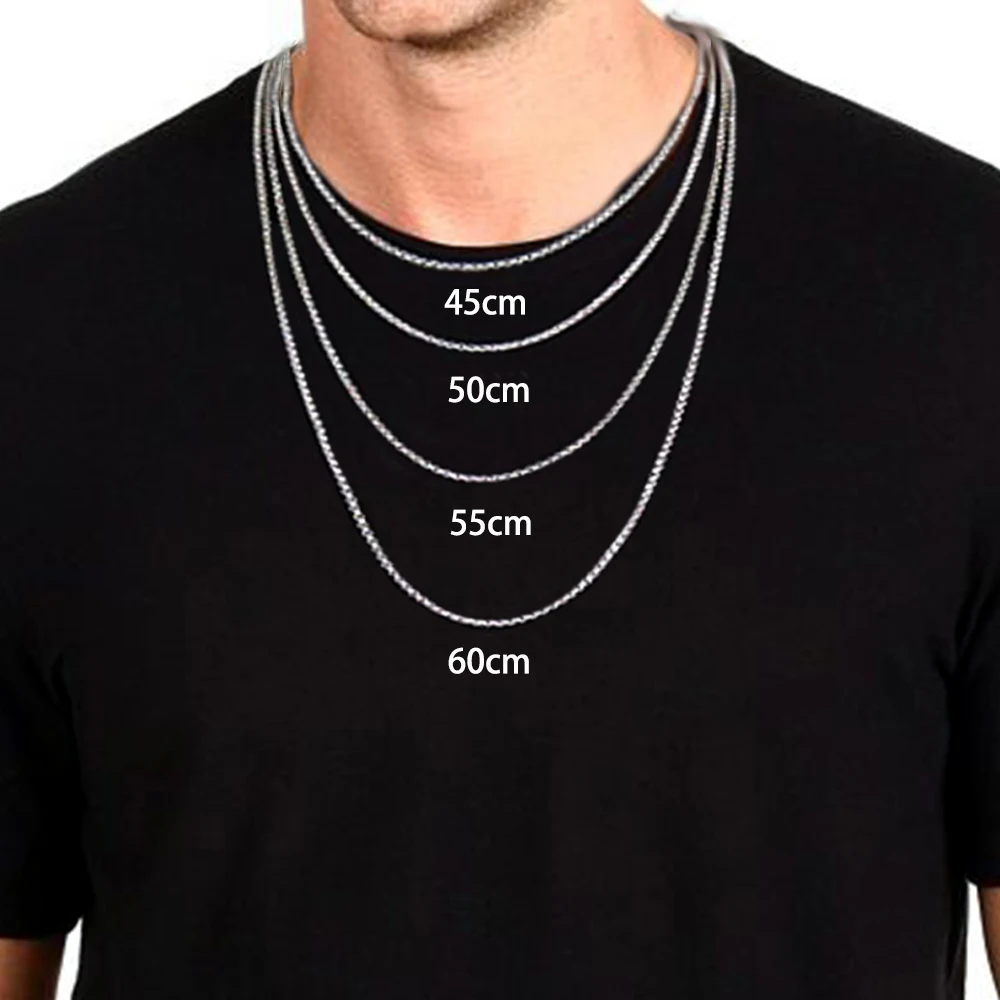 Новое модное простое мужское ожерелье из нержавеющей стали с широкой цепочкой