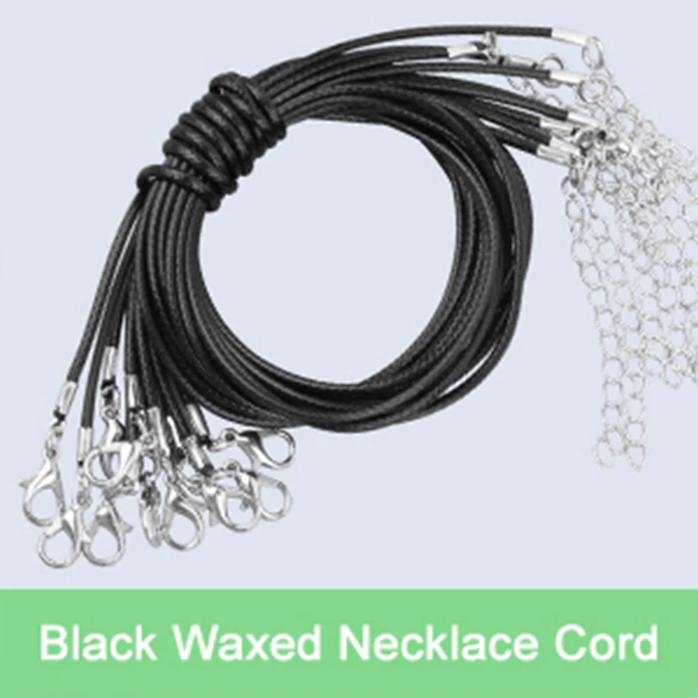 

Jewelry Findings Jewelry Making Starter Kit with Open Jump Rings Lobster Clasps Jewelry Pliers Black Waxed Necklace Cord