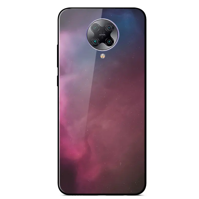 

For Xiaomi Poco F2 Pro Case Luxury Colorfull Marble Tempered Glass Phone Case For Xiaomi Poco F2 Pro Redmi K30 Pro Zoom Cover