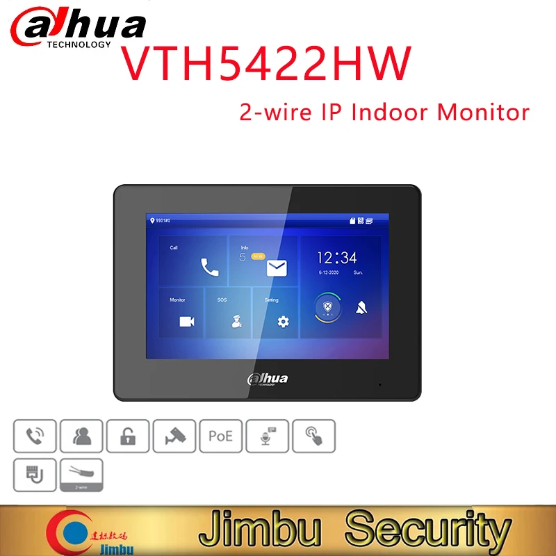 

IP-монитор Dahua VTH5422HW, международная версия, поддерживает 2-проводную цифровую связь, поддерживает топологию Маргаритки