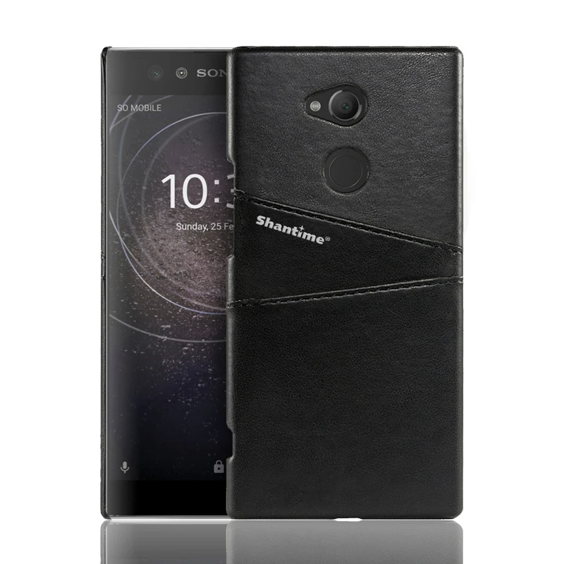 Для sony Xperia XA2 Ultra чехол для телефона для sony Xperia XA2 Plus кожаный чехол-кошелек с отделением для карт Роскошный чехол - Цвет: BLACK