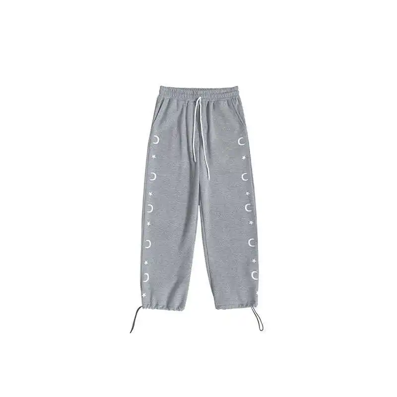 

Pants men's Korean fashion Capris autumn fashion brand men's PANTS LEGGINGS loose and versatile grey sports pants