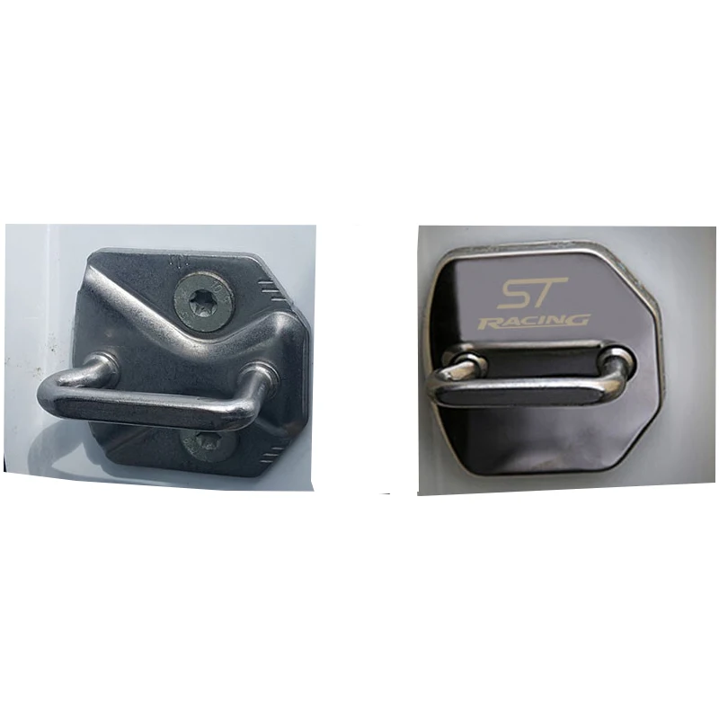 Car Styling Stainless Steel Auto Door Lock Protective Covers For Ford ST Racing Focus 3 MK3 Kuga Decoration Buckle 4pcs | Автомобили и