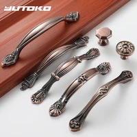 yutoko red bronze handle kitchen door knob cabinet drawer closet antique shabby chic handles dresser knobs furniture pulls