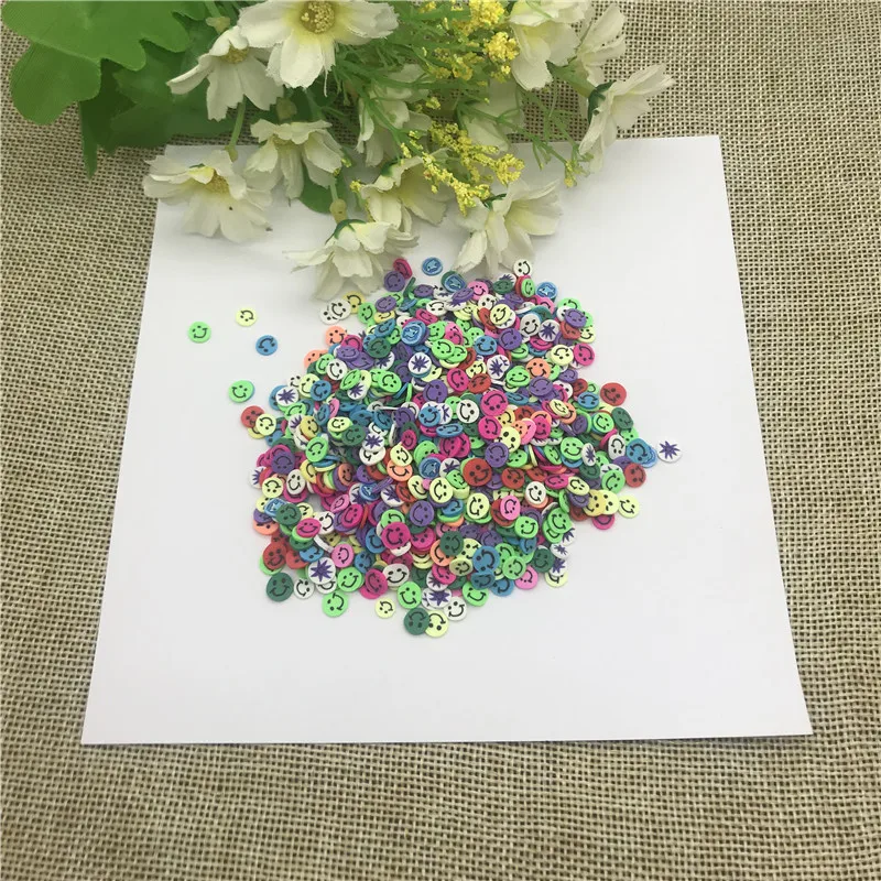 20g 5mm Smiley for Resin DIY Supplies Nails Art Polymer Clear Clay accessories Sequins scrapbook shakes Paper Craft | Дом и сад