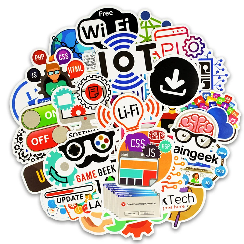 

50pcs Car Personality Sticker Guitar Software Programming Series Graffiti Stickers Auto Motorcycle Body Graffiti Sticker