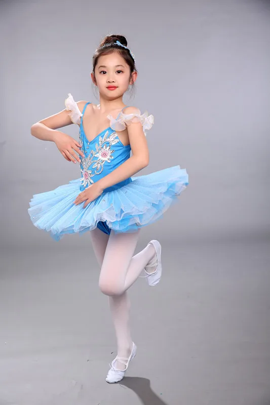 Детское балетное платье-пачка с лебедем и озером | Тематическая одежда униформа