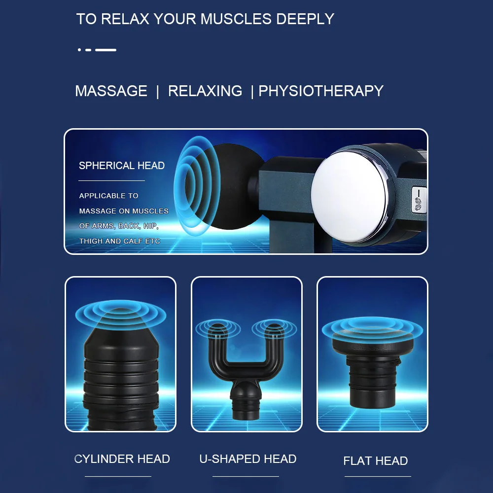 

Hot Compress Fascia Massage Gun Heating Muscle Relaxation Pain Relief Therapy Massager Body Slimming Massager With LCD Display