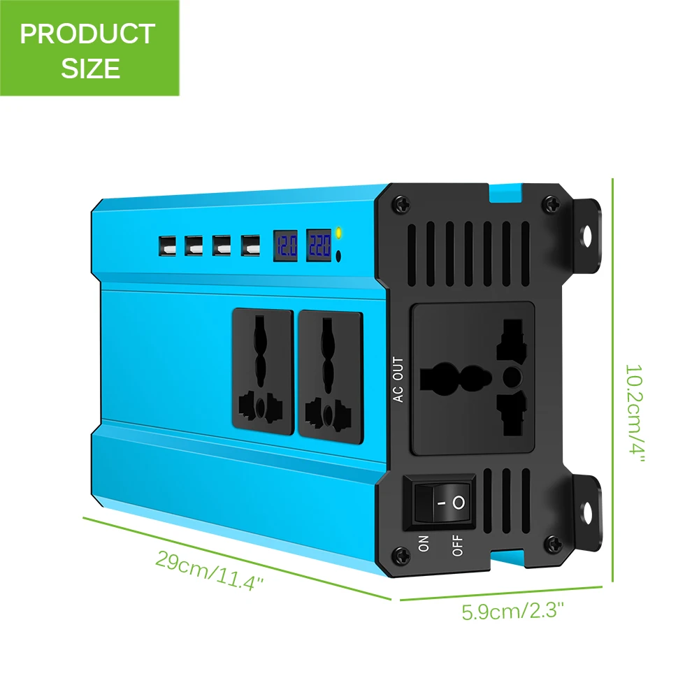 Автомобильный инвертор миниатюрный преобразователь напряжения 12 В/24 В