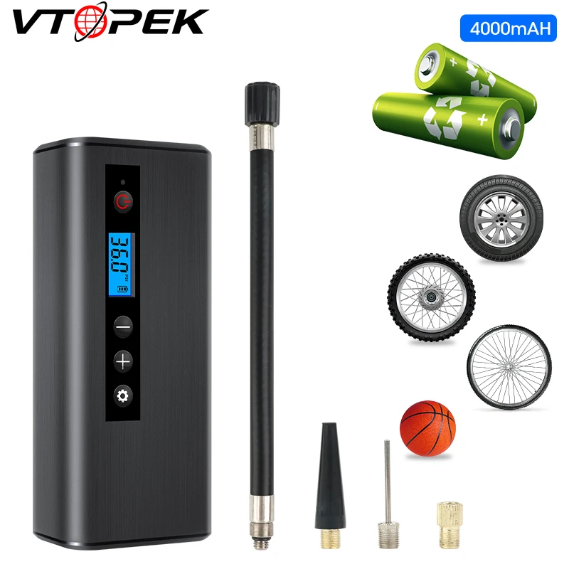 Vtopek автомобиля Портативный воздушный компрессор давление в шинах насосы для