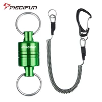 piscifun two pieces fly fishing aluminum tool strong train release magnetic 7 7lb lanyard cable pull 3 5kg greensilverblack