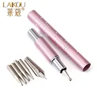 Ручка перьевая с пятью насадками, для маникюра и рисования