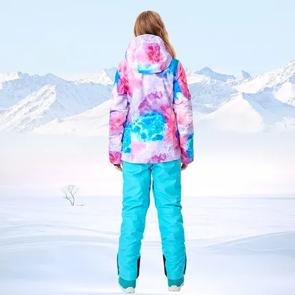 2019 GSOU зимний женский лыжный костюм сноуборд куртка брюки ветрозащитный