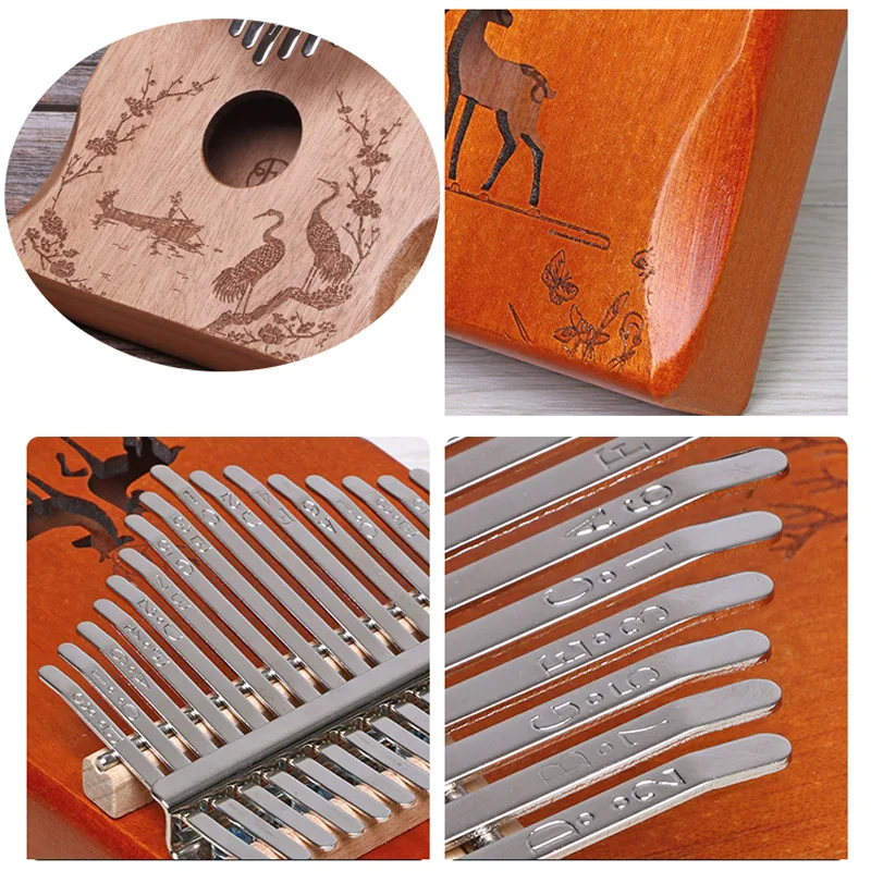 17 клавиш Kalimba большой палец пианино портативный гибкое африканских с