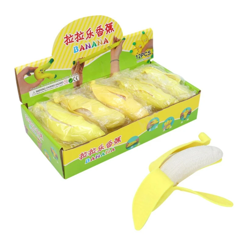 

2021 New 5inch Fidget Toy Realistic Fruit Squeeze Toy Banana Pressure Release Vent Ball Slow Rebound for Kids Adults OCD