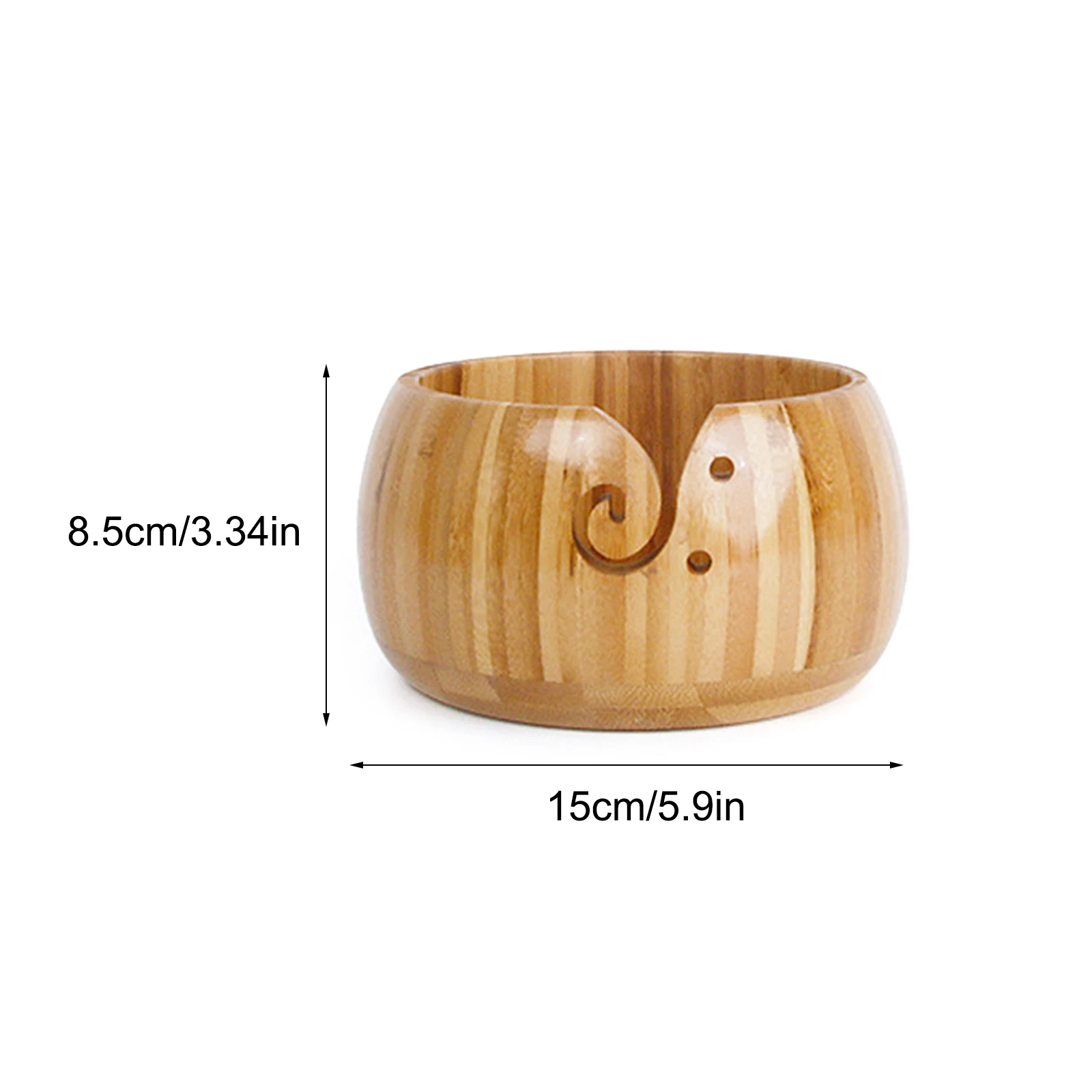 

Eco-friendly Bamboo/Ceramic Yarn Storage Bowl Organizer Knitted Crochet Wool Storage Bowl Handmade Sewing Supplies Storage