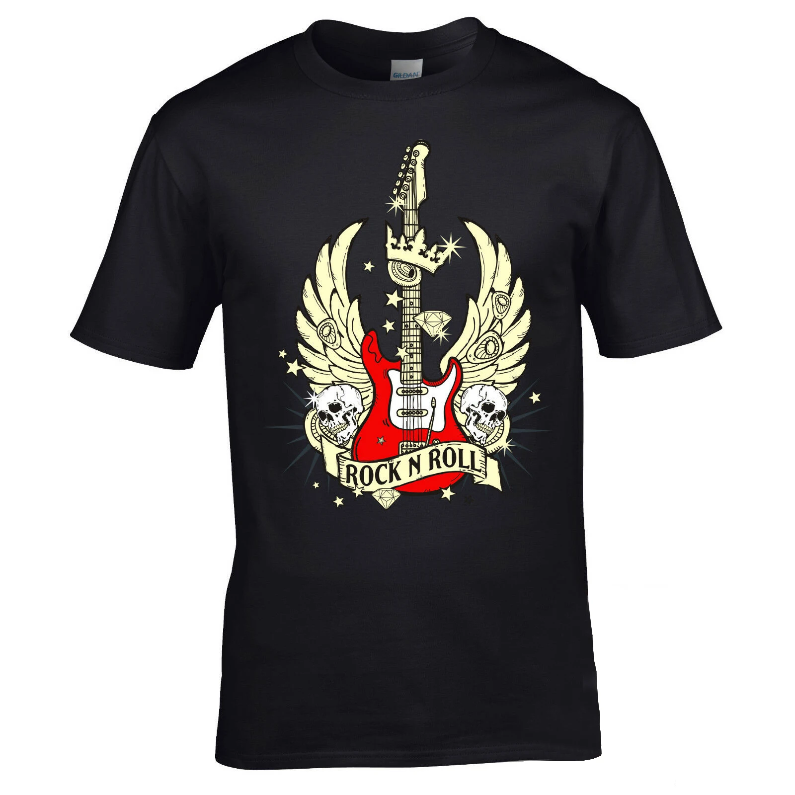Гитарная футболка с крылышками Рок н ролл Группа Музыка герой Тур фестиваль