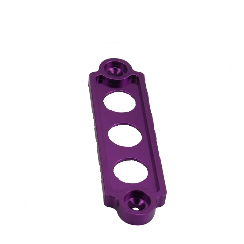 purple Автомобильный гоночный аккумулятор с фиксатором, автомобильный модифицированный алюминиевый держатель для аккумулятора, пряжка анодированная для JDM, автомобильные аксессуары dfdf - Цвет: purple