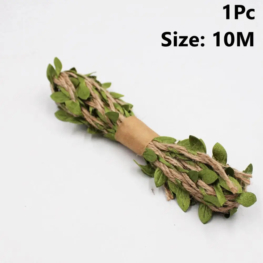 Green 10m Rope CHZLL 5 шт. джутовых шнурков кружева мешочек для столовых приборов рустикальная свадьба посуда держатель для вилки, ножа сумка Украшение стола аксессуары вечерние Декор - Цвет: Green 10m Rope