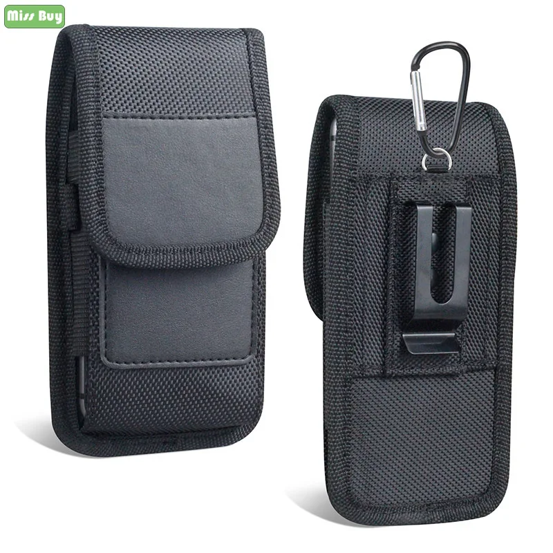 

Universal Phone Bag Oxford Cloth Card Pouch For Xiaomi Mi 11 Ultra 10 10T Note 10 Pro 10 10T Note 10 Lite 10 Belt Clip Holster