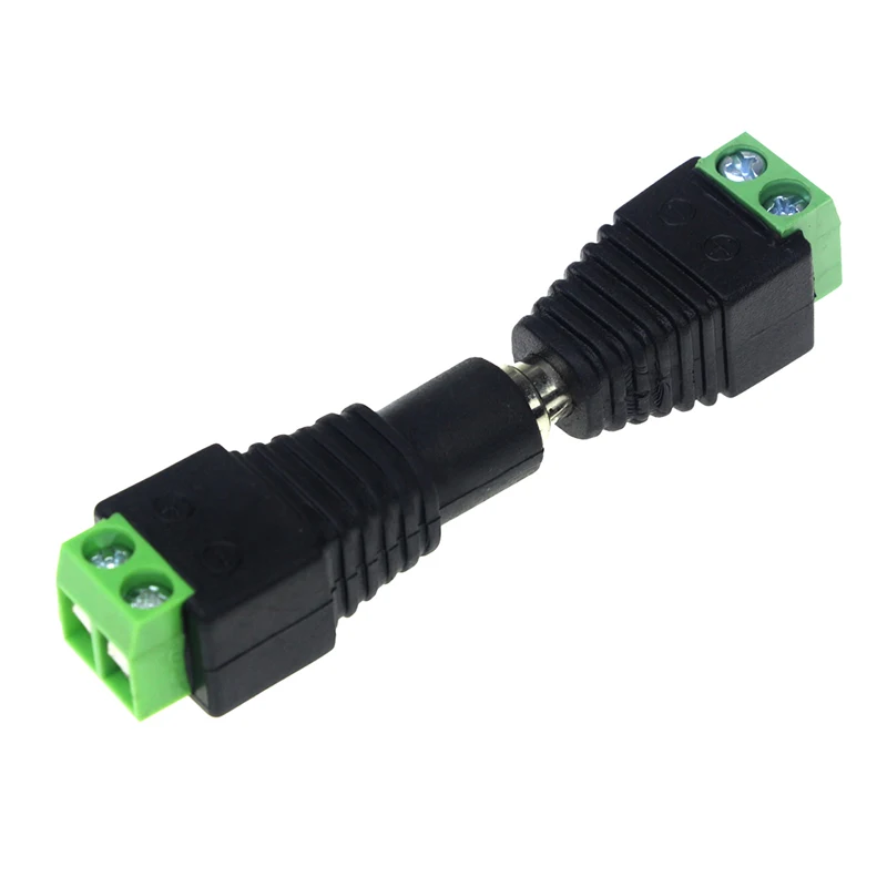 DC12V Мощность разъем адаптера 1 шт. мужской + Женский 2 1x5 5 мм Разъем для CCTV один Цвет