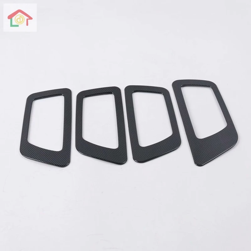 

ABS Carbon fibre For Toyota Highlander Kluger 2014-2019 accessories inner door Bowl protector frame Cover Trim Car Styling 4pcs