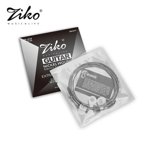 Струны для электрогитары ZIKO, дополнительный светильник 009-042 / 010-046 дюймов с никелевой обмоткой, шестигранный сплав, набор струн Серии DN для гитары