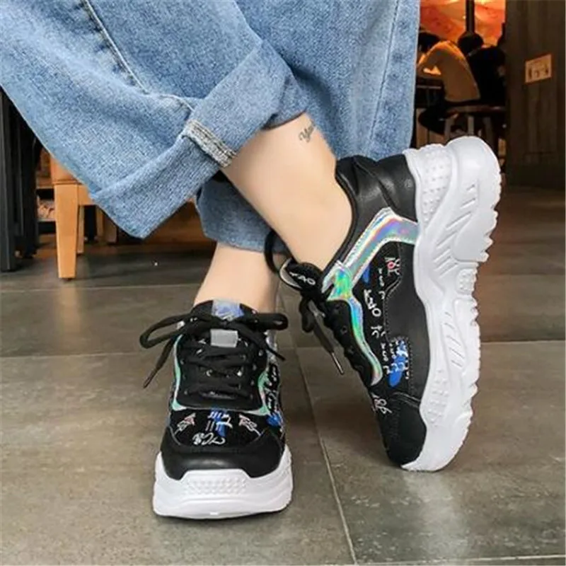 

Women Chunky Trainers Fashion Platform Sneakers Female Wedges Casual Shoes For Woman Basket Yellow Shoes Zapatillas Mujer 36-41