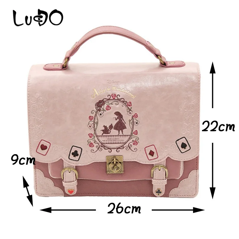 Женский рюкзак сумка для девочки с Алисой в стране чудес школьный женщин на плечо