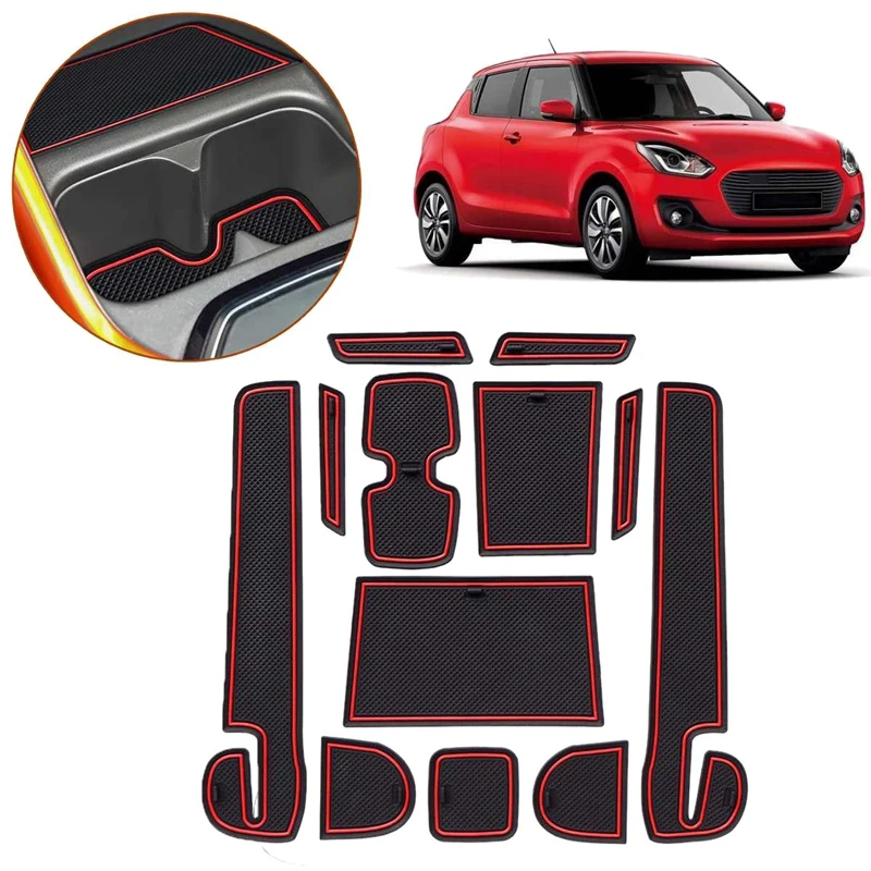

Для SUZUKI SWIFT 2018 12 шт Анти-скольжения на резиновой нескользящей подошве; Декоративная шкатулка подстаканник Стикеры затворный слот, подкладка...