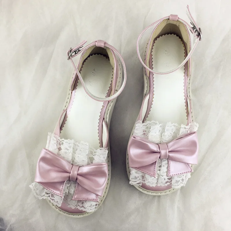 

Туфли женские летние, кружевные, с бантом