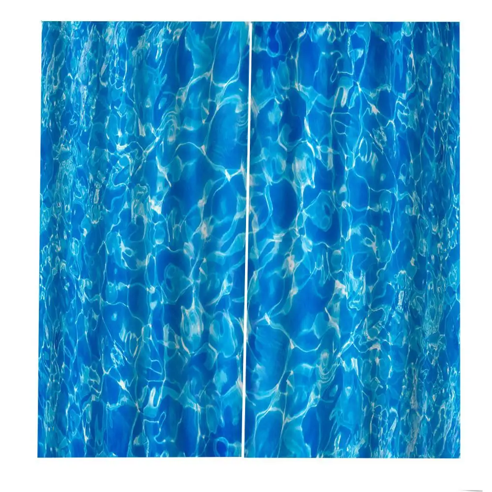 Синяя вода сверкающая рябь оконные шторы для гостиной плотные спальни на заказ